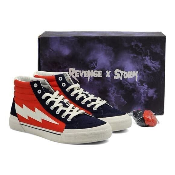 Revenge x Storm Vol. 2 Hi Top Sneakers in Red Navy (US 11) - Picture 1 of 9